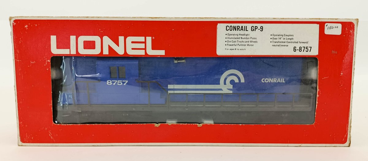 LIONEL O GAUGE 6-8757 CONRAIL GP-9 DIESEL LOCOMOTIVE, OB INV 263380134