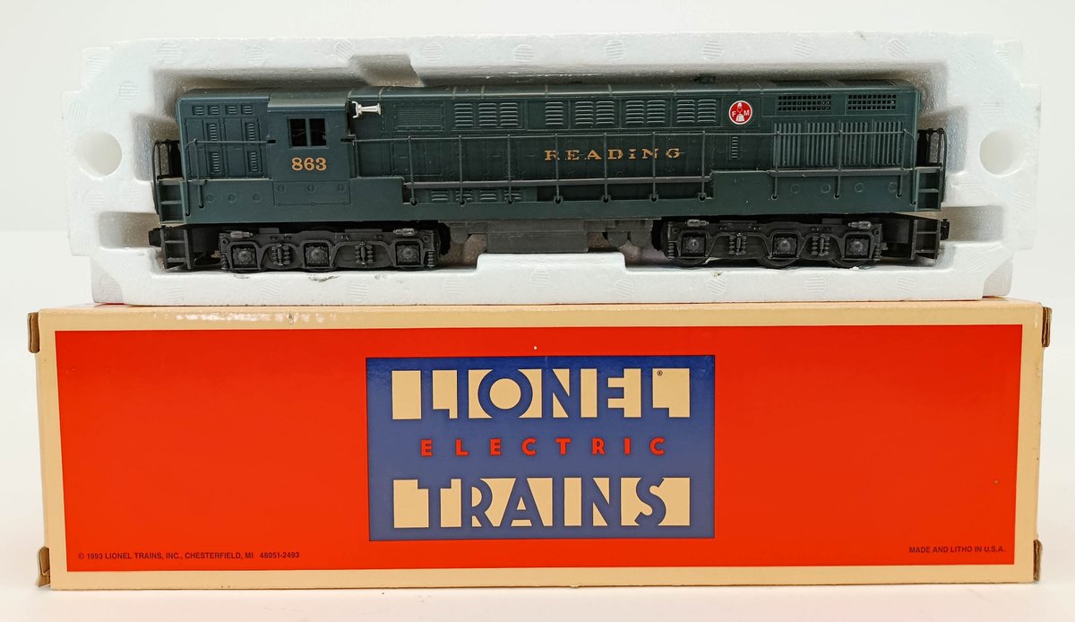 LIONEL O GAUGE 6-18309 READING FAIRBANKS MORSE TRAINMASTER DIESEL ENGINE, OB INV 263380141