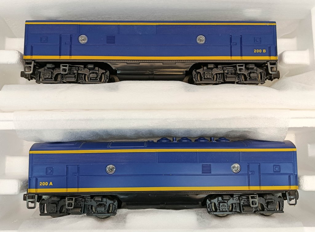 LIONEL O GAUGE 6-18121 & 6-18122 SANTA FE F-3 B-UNIT LOCOMOTIVES, 2 OBS INV 263380153