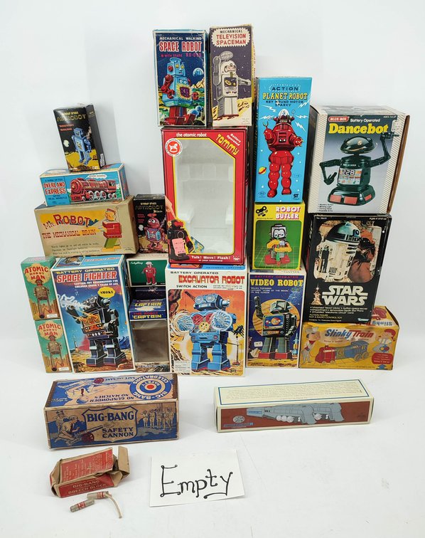 LARGE LOT OF EMPTY TOY BOXES MIXED EMPTY BOXES  INV 262380430