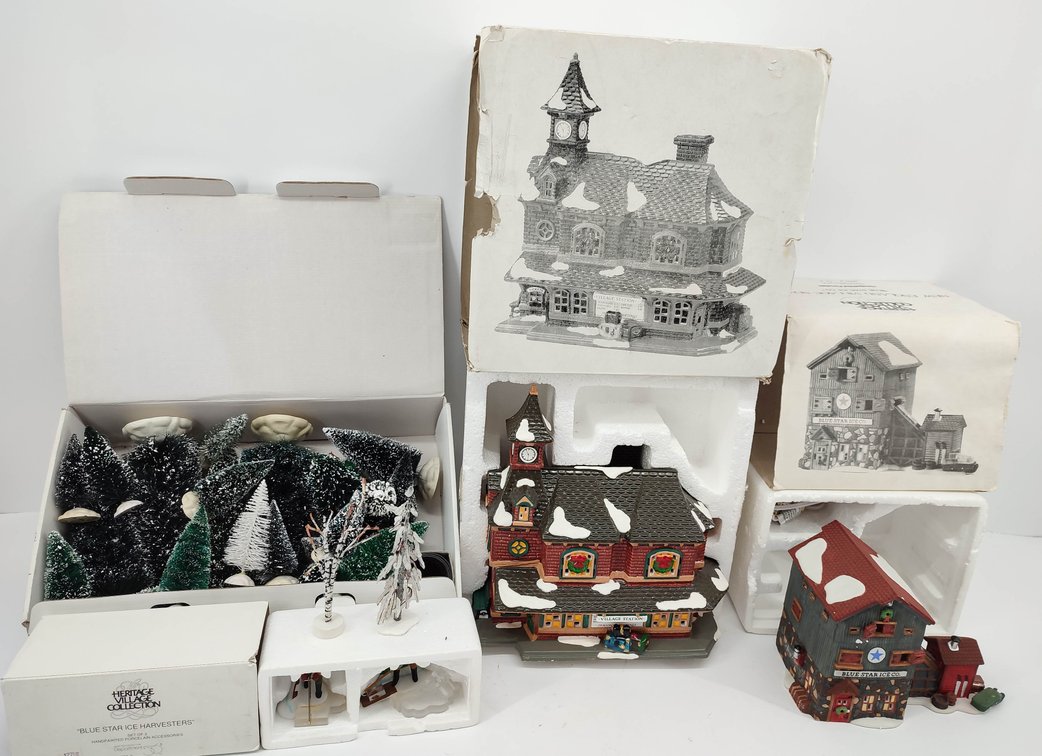 ACCESSORIES 4 DEPARTMENT 56 VILLAGE STATION, BLUE STAR ICE CO. BLUE STAR ICE HARVESTERS, LANDSCAPE TREES OBS  INV 262380457