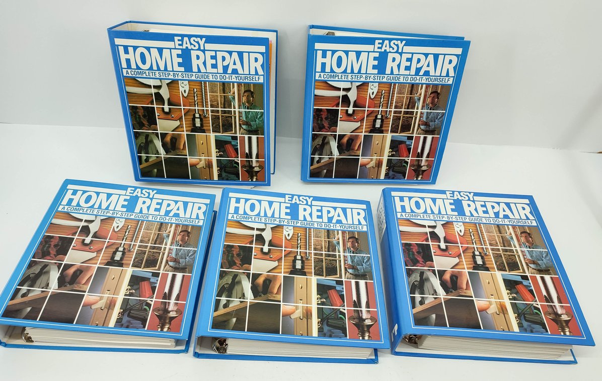 5 BINDERS OF EASY HOME REPAIR A COMPLETE STEP-BY-STEP GUIDE DO IT YOURSELF INSTRUCTIONAL GUIDE  INV 262380462
