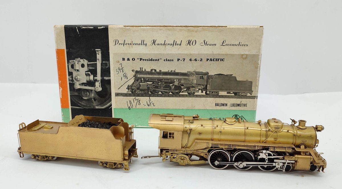 HO GAUGE AKANE MODEL BRASS STEAM ENGINE & TENDER MADE IN JAPAN OB  INV 262380472