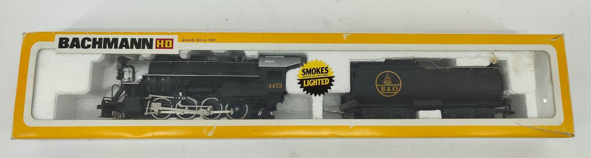HO GAUGE BACHMANN HO SCALE 2-8-2 MIKADO BALTIMORE & OHIO STEAM LOCOMOTIVE 4473 & VANDERBILT TENDER OB  INV 262380488