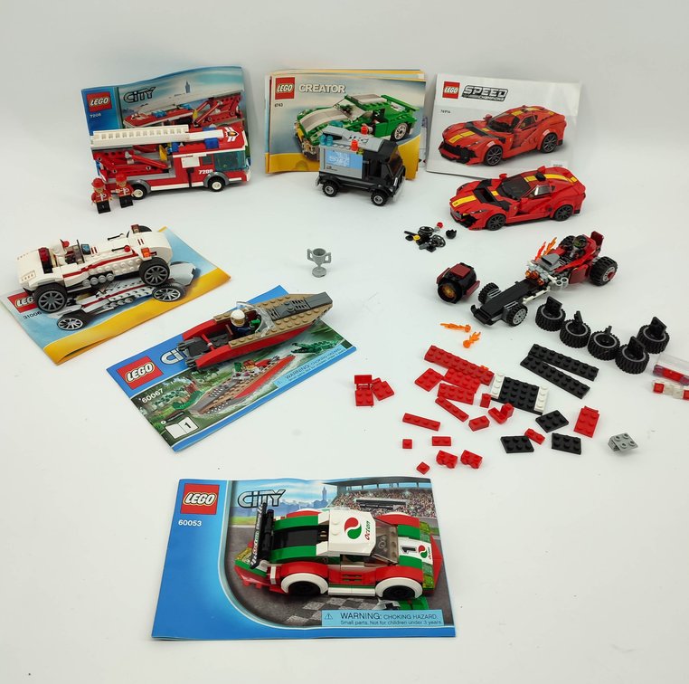 TOYS 7 LEGO VEHICLES MIXED  INV 262380517