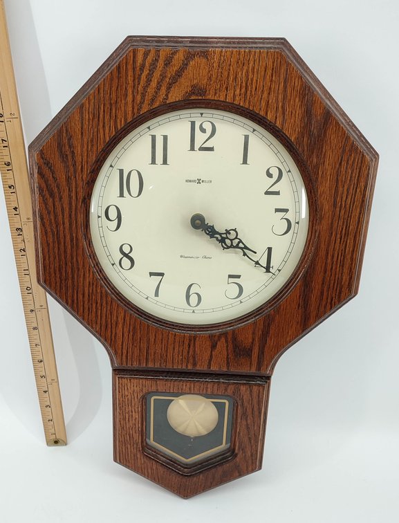 CLOCK HOWARD MILLER WESTMINSTER CHIME WALL CLOCK  INV 262380523