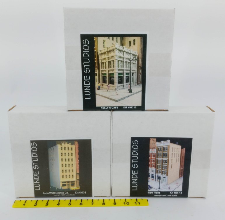 3 LUNDE STUDIOS N SCALE BUILDING KITS NK-8 NK-13 NK-15, 3 OBS NNC  INV 263330765