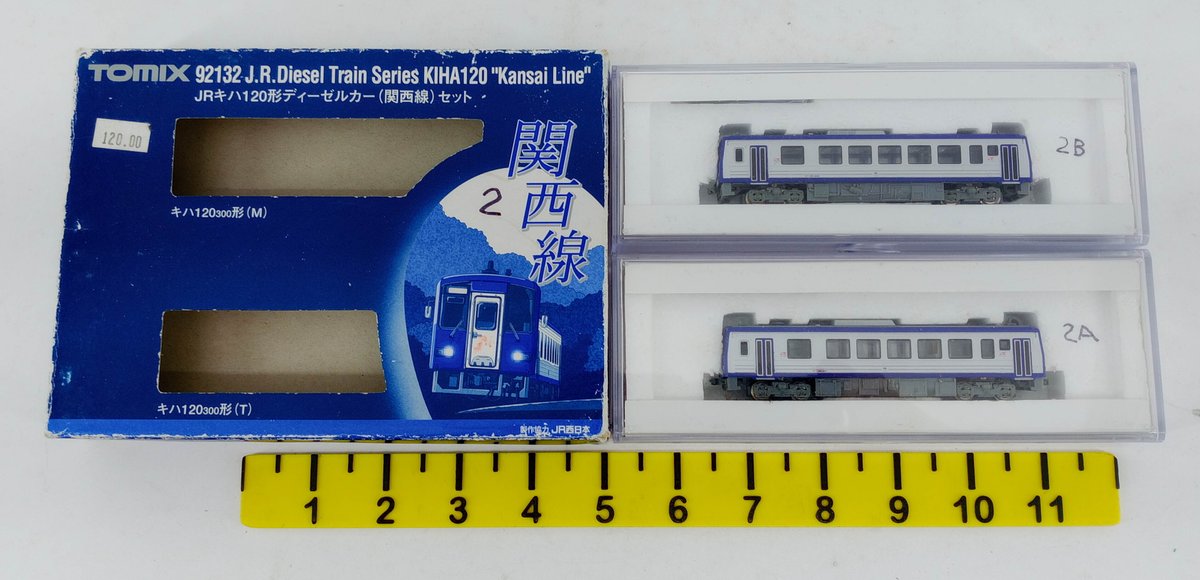 2 TOMIX N GAUGE 92132 JR KIHA 120 KANSAI LINE DIESEL RAILCARS, OB  INV 263330783