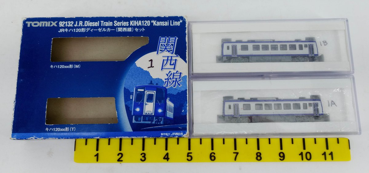 TOMIX 92132 JR KIHA 120 KANSAI LINE 2 DIESEL CARS N GAUGE, OB  INV 263330779