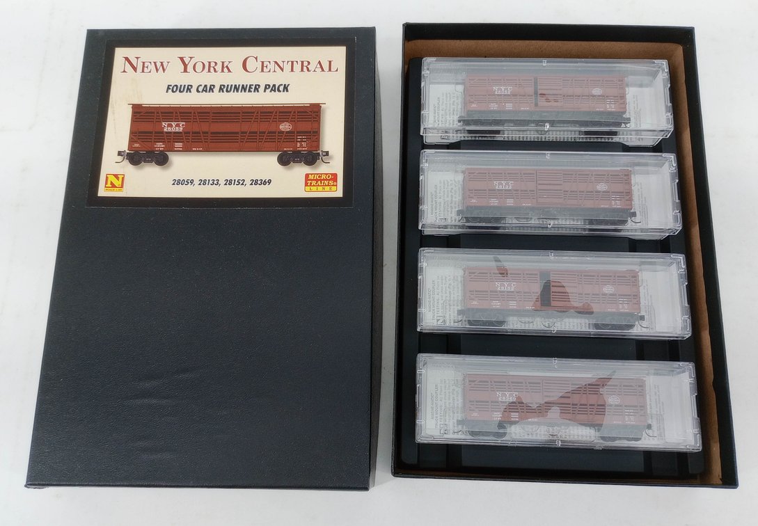 4 MICRO-TRAINS 993 00 174 NYC N SCALE STOCK CARS RUNNER PACK, OB  INV 263330799
