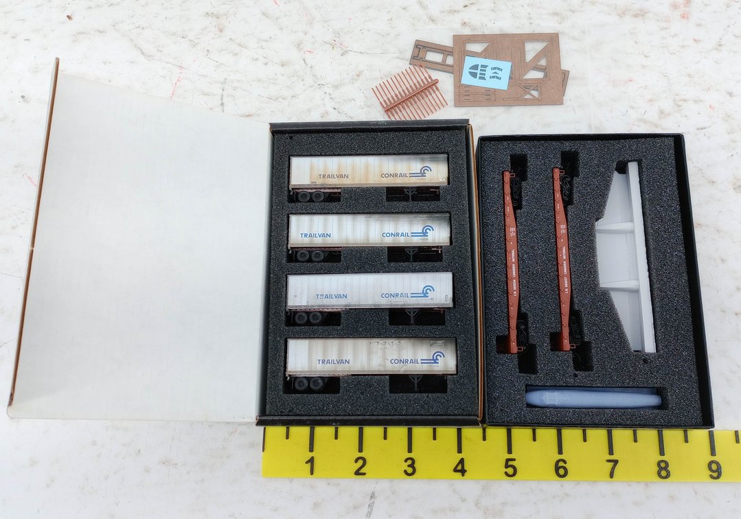 2 MICRO-TRAINS N SCALE SETS CONRAIL TRAILVAN 4 PACK & CN FLATCAR 2 PACK W/ MOSQUITO LOAD, 2 OBS  INV 263330803