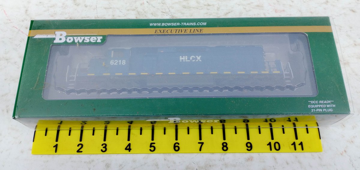 BOWSER HO GAUGE 24500 HLCX #6218 GMD SD40-2 DIESEL LOCOMOTIVE W/ SOUND, OB  INV 263330826