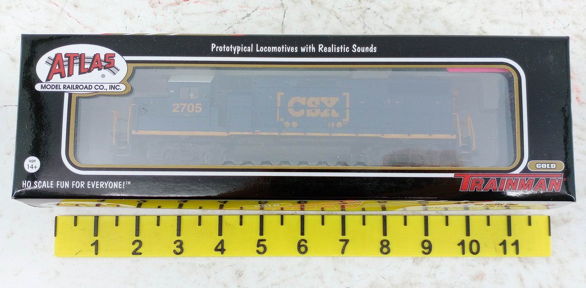 ATLAS TRAINMAN GOLD HO GAUGE 10 001 761 CSX 2705 GP38-2 LOCOMOTIVE, OB  INV 263330845