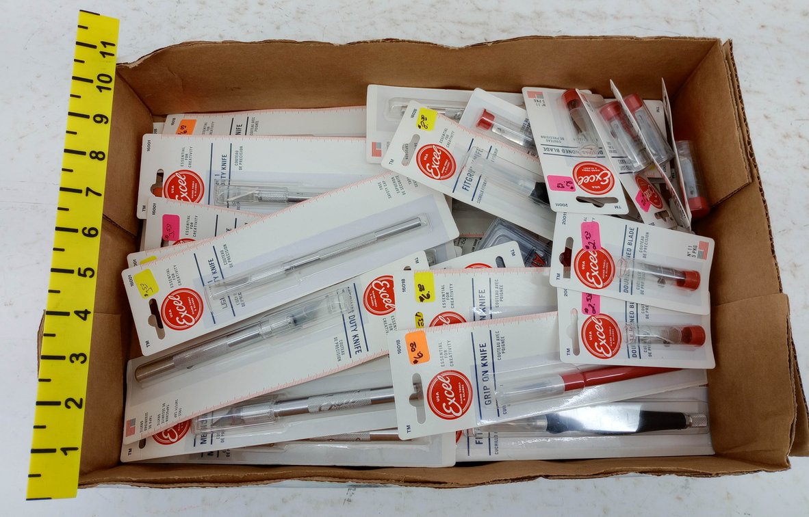 ASSORTED EXCEL HOBBY KNIVES & BLADES, SOME OBS  INV 263330883