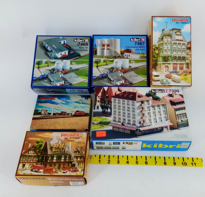 6 KIBRI & VOLLMER N SCALE BUILDING KITS, 6 OBS NNC INV 263330899