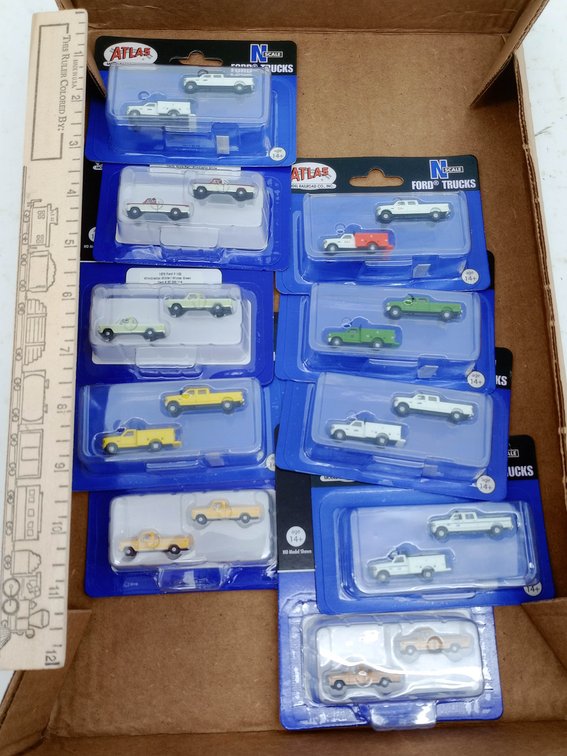 ASSORTED ATLAS N SCALE FORD TRUCKS 2-PACKS, SOME OBS INV 263330949