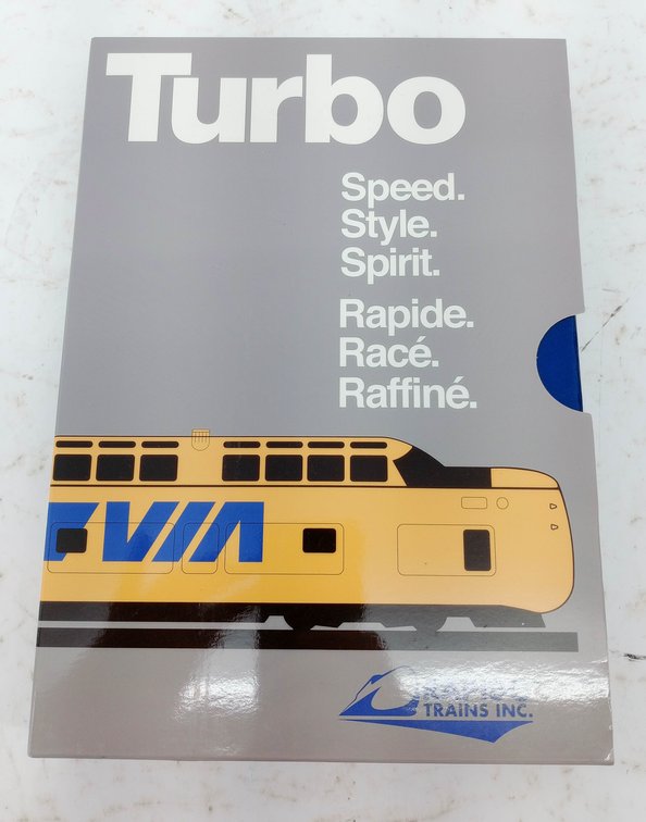 RAPIDO TRAINS TURBO VIA RAIL 4 CAR PASSENGER TRAIN SET, N GAUGE, OB INV 263330958