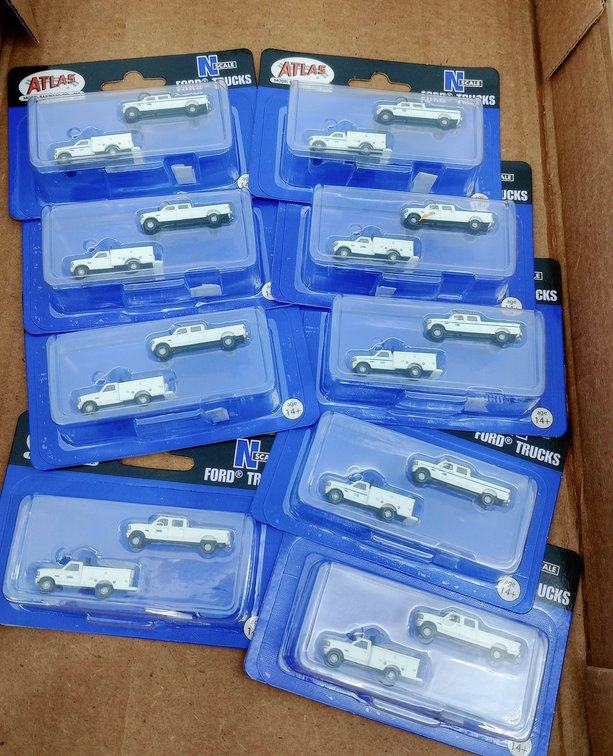 ATLAS N SCALE FORD TRUCKS 2-PACKS, OBS INV 263330957
