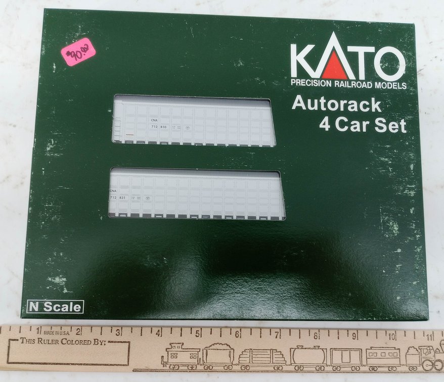 KATO 106-5503 CANADIAN NATIONAL N SCALE 4 CAR AUTORACK SET, OB INV 263330964