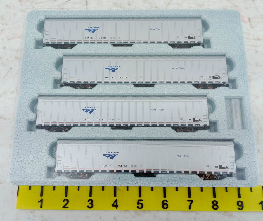 4 KATO 106-5505 AMTRAK PHASE V AUTORACK CARS, OB INV 263331018