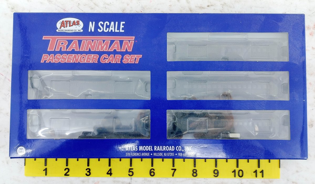 ATLAS N TRAINMAN 50 004 253 NYC 60' PASSENGER CAR 5-PACK, OB INV 263331022