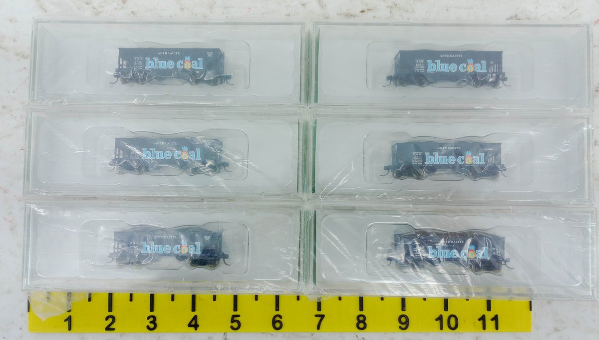 6 BOWSER N GAUGE BLUE COAL O&W & CNJ HOPPERS, 6 OBS INV 263331029