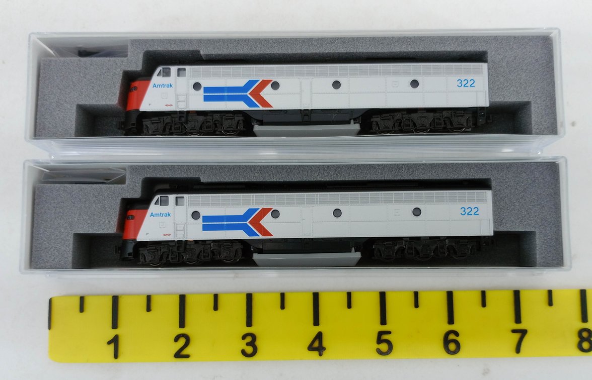 2 KATO 176-5347 AMTRAK EMD E8A PHASE I #322 DIESEL LOCOMOTIVES, 2 OBS INV 263331063