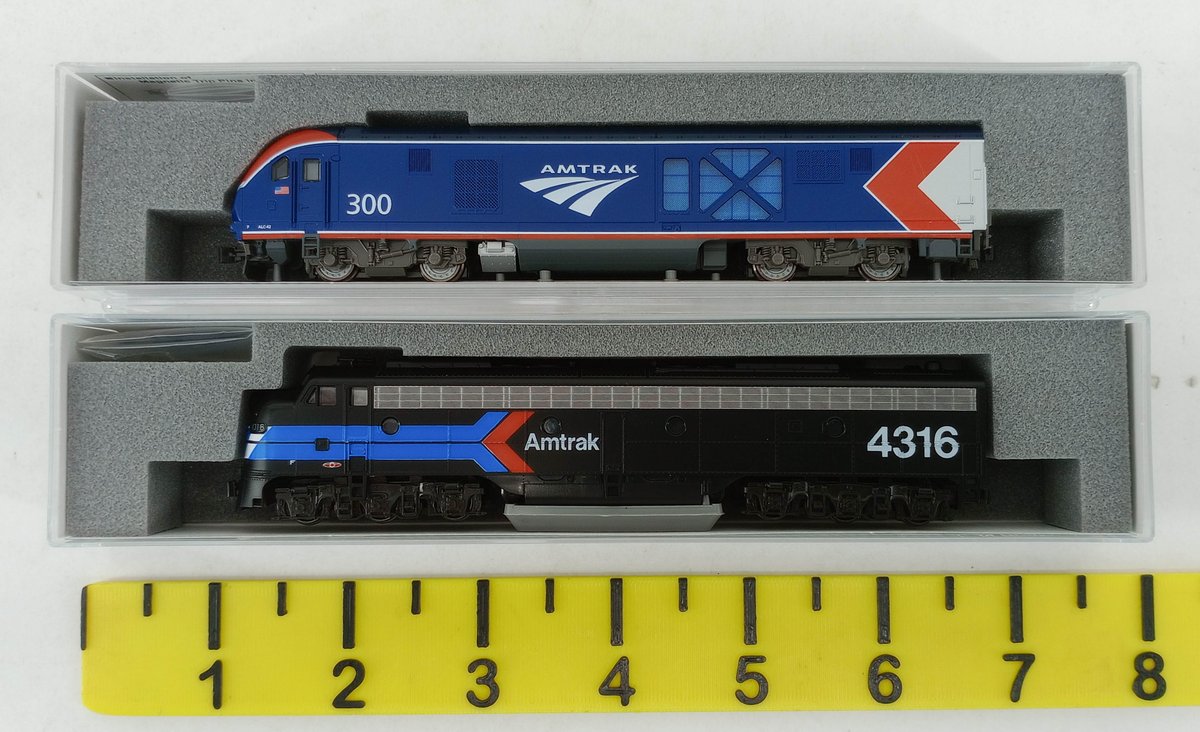 2 KATO N SCALE AMTRAK LOCOMOTIVES, 176-6051 ALC-42 CHARGER & 176-1971 EMD E8A, 2 OBS INV 263331064