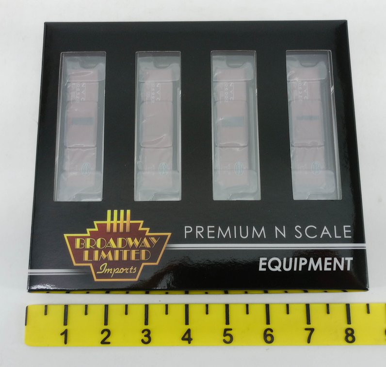 4 BROADWAY LIMITED 3402 NYC STEEL BOX CARS N SCALE, OB INV 263331080