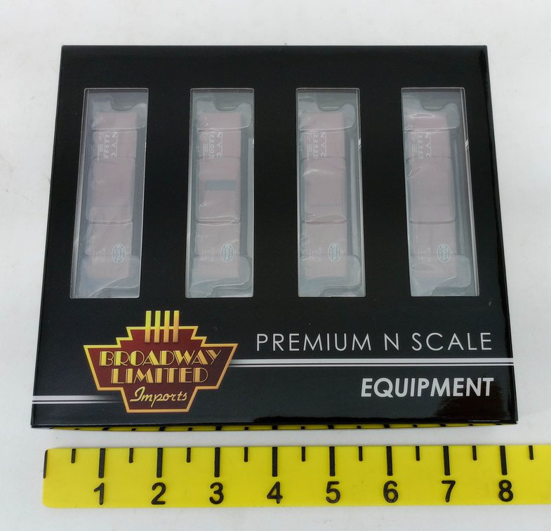 BROADWAY LIMITED 3404 NYC N SCALE STEEL BOXCARS 4-PACK, OB INV 263331082