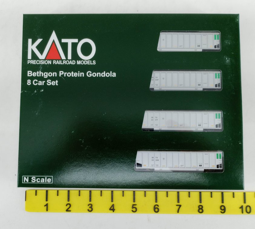KATO 106-4653 SBTX BETHGON PROTEIN GONDOLA 8 CAR SET, N SCALE, OB INV 263331089
