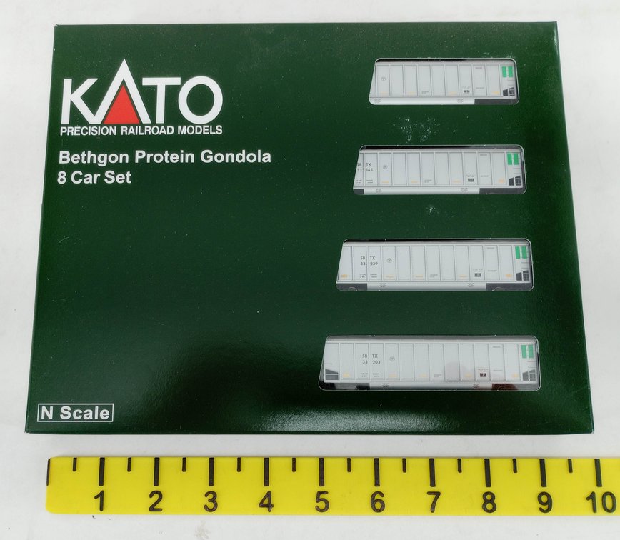 KATO 106-4652 SBTX BETHGON PROTEIN GONDOLA 8 CAR SET, OB INV 263331088
