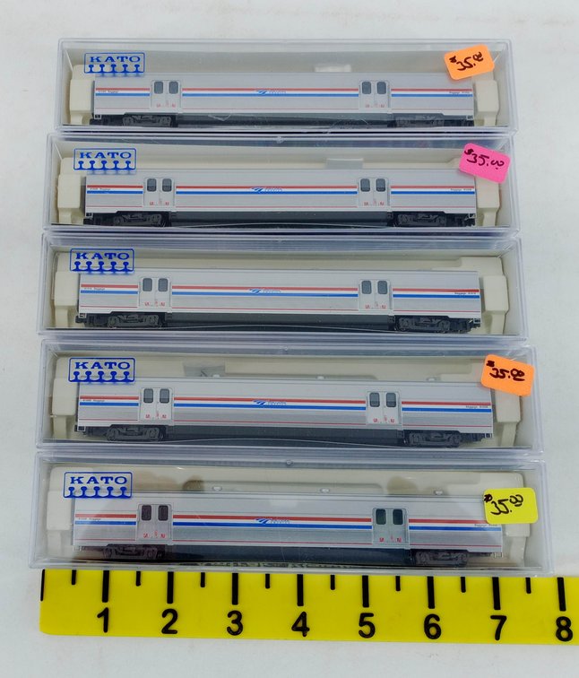 5 KATO N AMTRAK VIEWLINER II PHASE III BAGGAGE CARS, 5 OBS INV 263331097