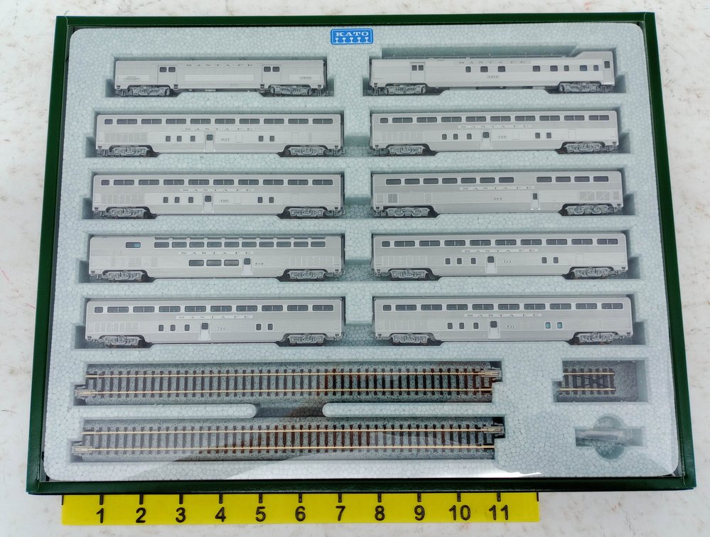 KATO 106-077 SANTA FE EL CAPITAN N SCALE 10 CAR PASSENGER SET W/ UNITRACK, OB INV 263331144