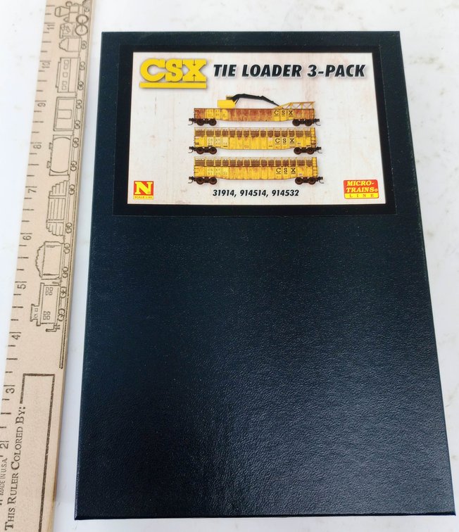 MICRO-TRAINS LINE 993 02 100 CSX TIE LOADER 3-PACK N SCALE GONDOLAS, OB INV 263331166