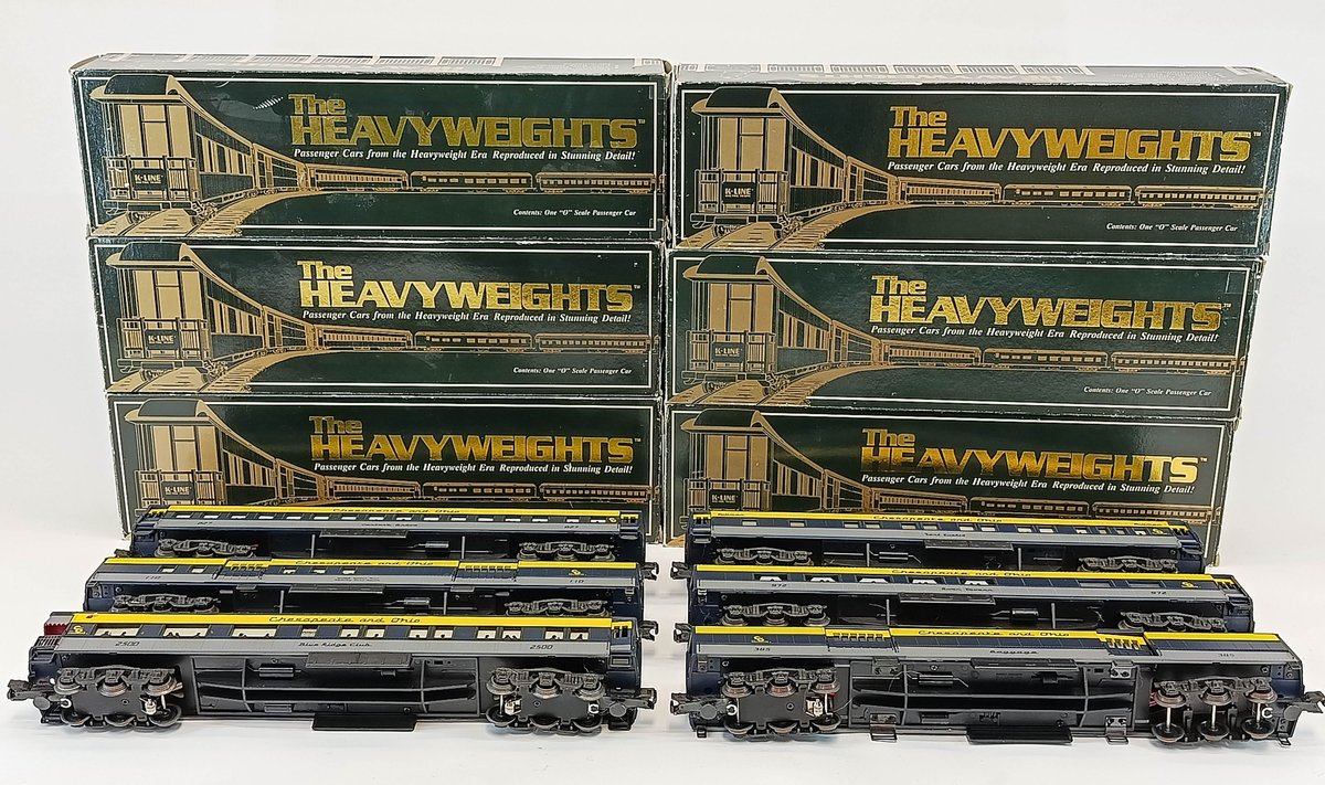 6 K-LINE THE HEAVYWEIGHTS C&O O GAUGE PASSENGER CARS, 6 OBS  INV 263350036