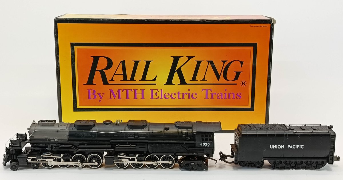 MTH RAIL KING O GAUGE UNION PACIFIC 4020 4-8-8-4 BIG BOY STEAM LOCOMOTIVE & TENDER, OB  INV 263350047