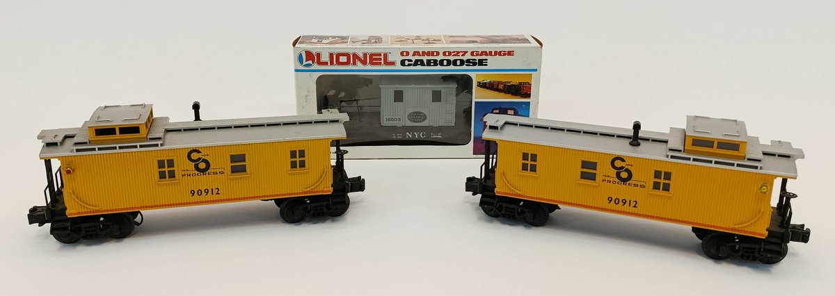 3 LIONEL O & O27 GAUGE CABOOSES, C&O 90912 & NYC 6-16503, 1 OB  INV 263350057