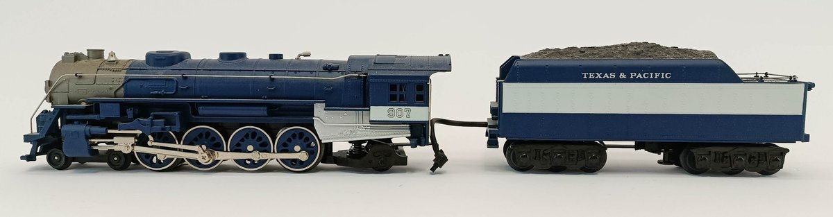 RAIL KING O GAUGE BLUE TEXAS & PACIFIC 907 4-8-4 STEAM LOCOMOTIVE & TENDER  INV 263350061