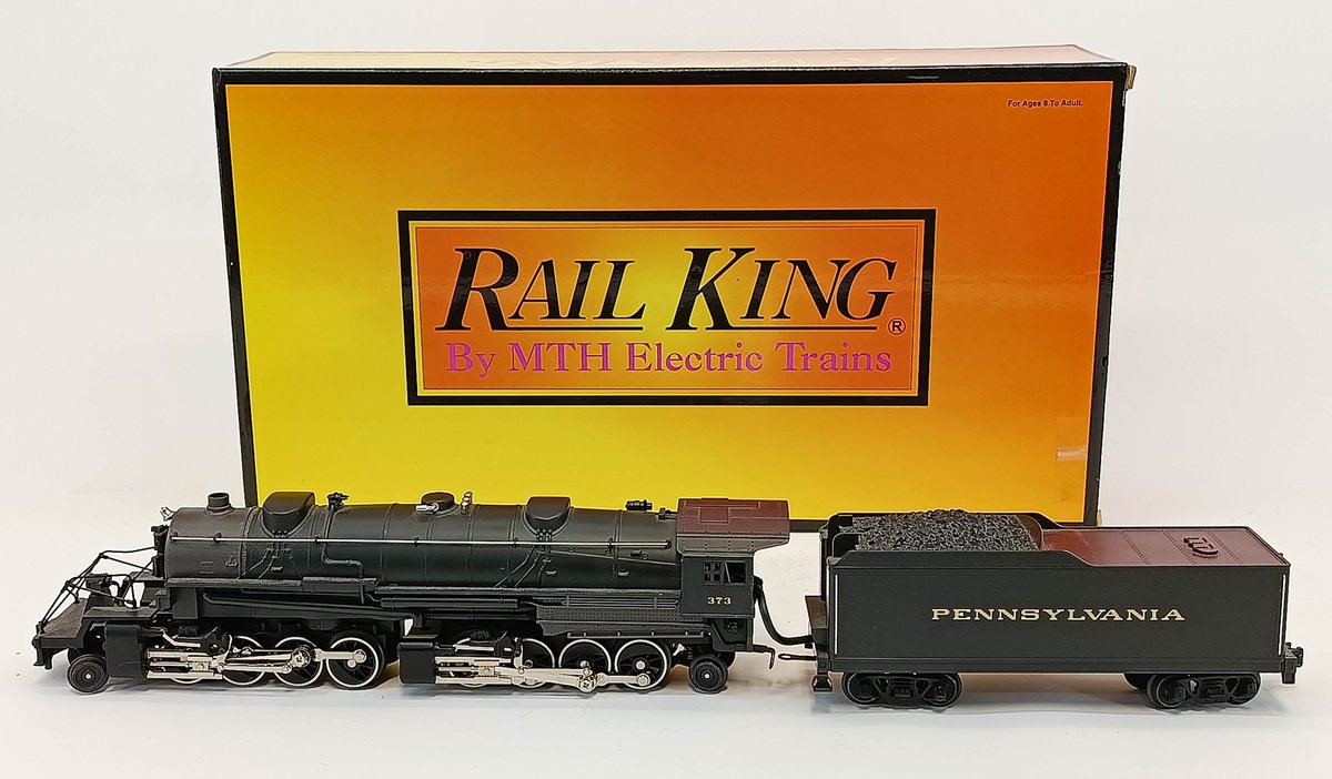 RAIL KING MTH O GAUGE PENNSYLVANIA 373 2-8-8-2 STEAM LOCOMOTIVE & TENDER, OB  INV 263350067