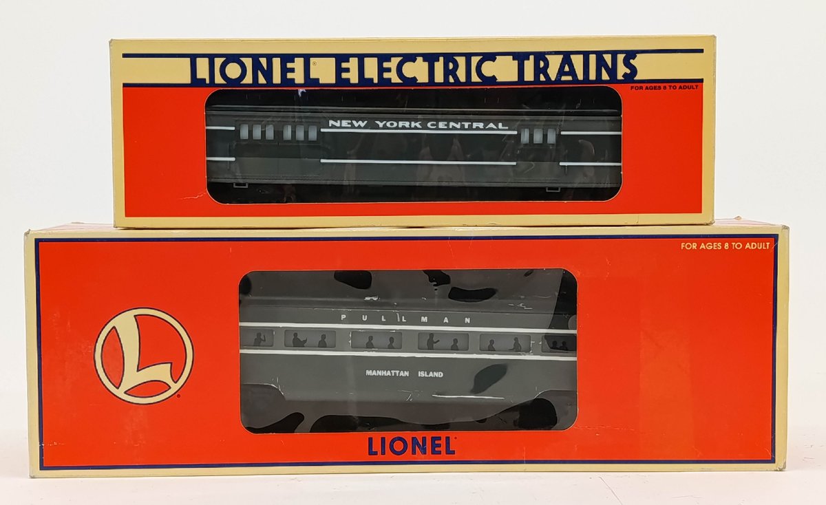 2 LIONEL O GAUGE NYC 6-16087 BAGGAGE CAR & 6-19174 QUEENSBORO BRIDGE COACH, 2 OBS  INV 263350070