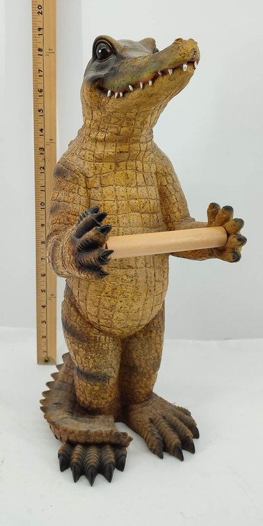 ALLIGATOR TOILET PAPER HOLDER APPROX. 20" TALL  INV 262380461
