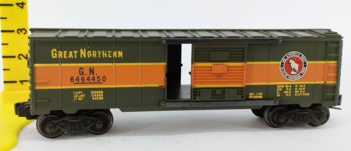 LIONEL O GAUGE 6464-450 GREAT NORTHERN BOXCAR  INV 263440004