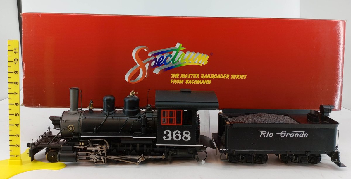 BACHMANN SPECTRUM 368 RIO GRANDE G GAUGE 2-8-0 STEAM LOCOMOTIVE & TENDER, OB  INV 263440029