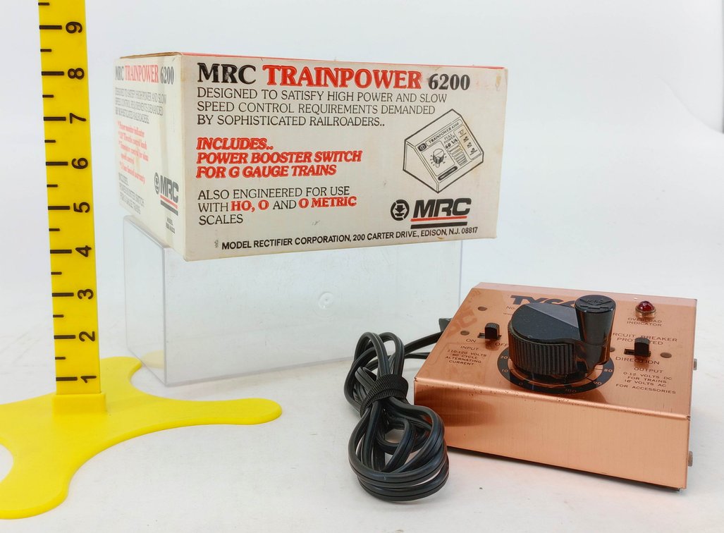 2 MRC TRAINPOWER 6200 & TYCO 897 MASTER-PAK TRAIN POWER PACKS, 1 OB  INV 263440045