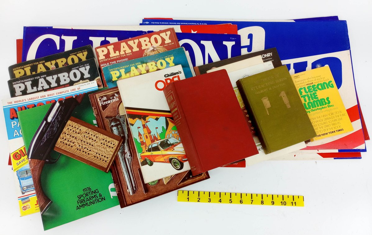 MEIN KAMPF/ADOLF HITLER, CLINTON/GORE & OTHER POLITICAL POSTERS, PLAYBOY MAGS & MISC. BOOKS  INV 263460002
