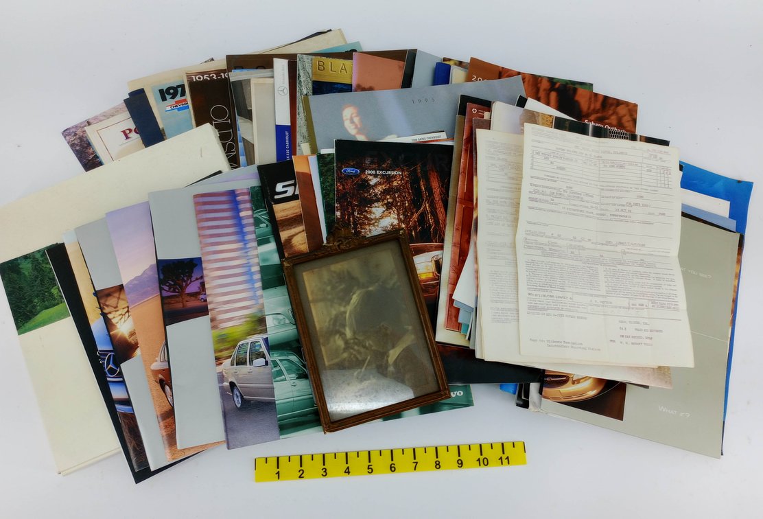 BOX OF LUXURY CAR DEALER BROCHURES  INV 263460003