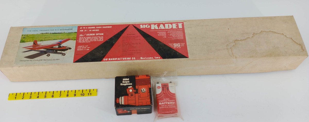 SIG KADET HOBBY R.C. PLANE KIT W/MOTOR & BATTERY IN OBS  INV 263460013
