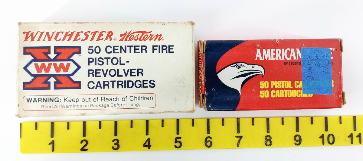 2 BOXES WINCHESTER WESTERN & AMERICAN EAGLE PISTOL REVOLVER CARTRIDGES  INV 263510003