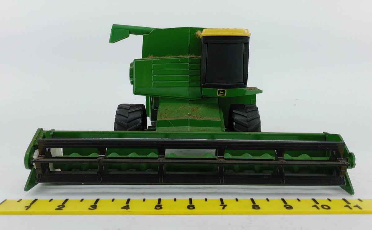 ERTL JOHN DEERE TURBO COMBINE DIE-CAST & PLASTIC TOY WITH BROKEN GRAIN HEAD 11IN  INV 263560003